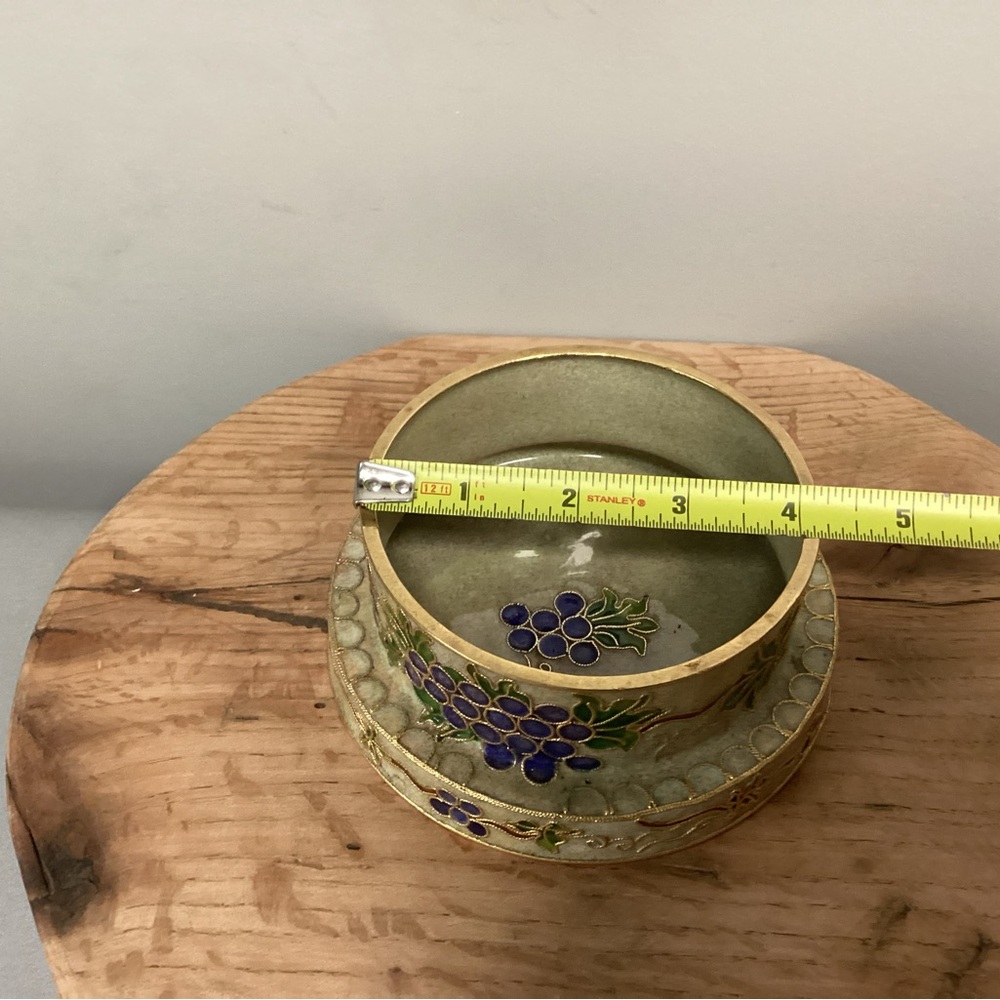 🟣 Cloisonné Wine Bottle Coaster Holder - Like New Condition - Beautiful - Unique - Picture 11 of 13